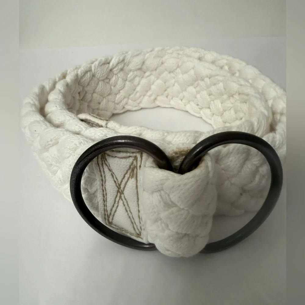 J. Crew Ivory Braided Belt S/M - Picture 3 of 9